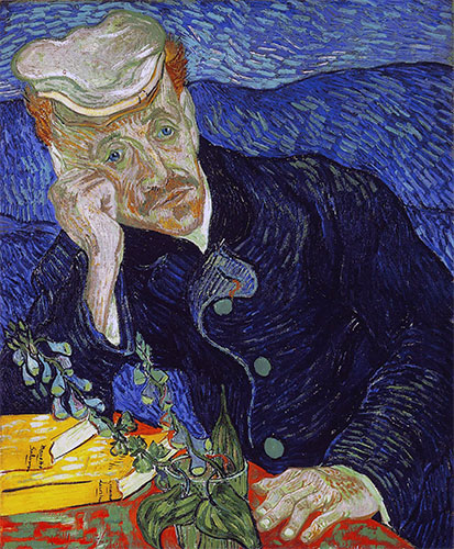 Portrait of Doctor Paul Gachet, 1890 | Vincent van Gogh | Giclée Leinwand Kunstdruck
