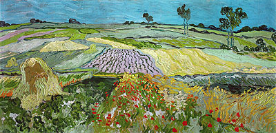 Vincent van Gogh | Fields near Auvers, 1890 | Giclée Canvas Print