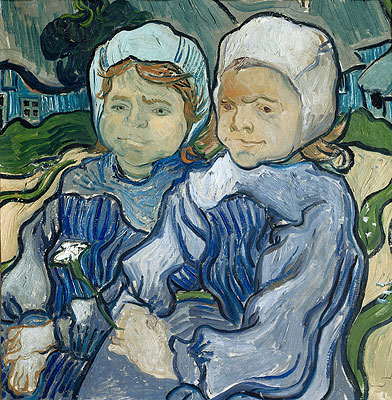 Two Little Girls, 1890 | Vincent van Gogh | Giclée Leinwand Kunstdruck