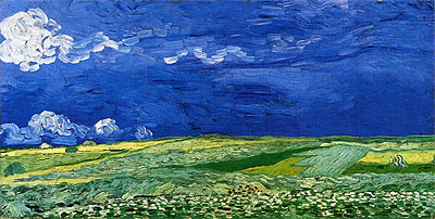 Weizenfelder unter Gewitterwolken, 1890 | Vincent van Gogh | Giclée Leinwand Kunstdruck