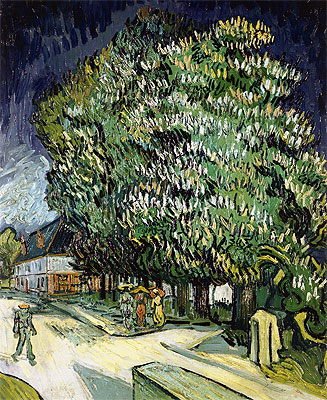 Kastanienbäume in Blüte, Auvers-sur-Oise, 1890 | Vincent van Gogh