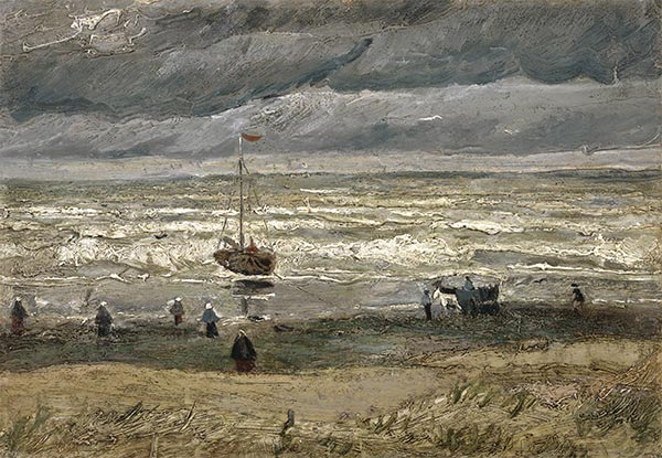 Scheveningen Beach in Stormy Weather, 1882 | Vincent van Gogh | Giclée Canvas Print