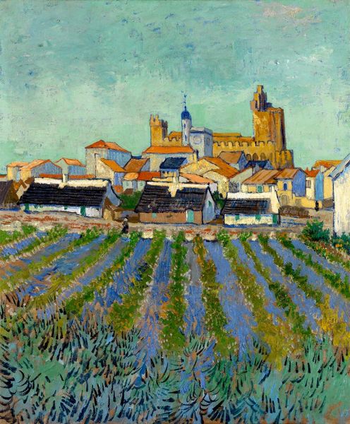 Vincent van Gogh | View of Saintes-Maries-de-la-Mer, 1888 | Giclée Canvas Print