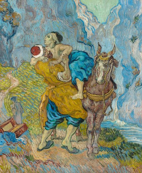 Der barmherzige Samariter (nach Delacroix), n.d. | Vincent van Gogh