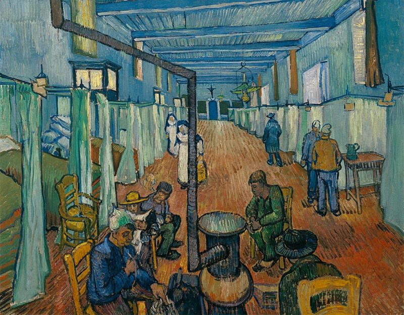 Der Krankensaal des Hospitals von Arles, 1889 | Vincent van Gogh | Giclée Leinwand-Kunstdruck