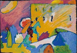 Studie zu 'Improvisation 3', 1910 von Kandinsky | Leinwand Kunstdruck