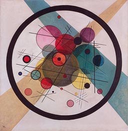 Circles in a Circle, 1923 von Kandinsky | Leinwand Kunstdruck