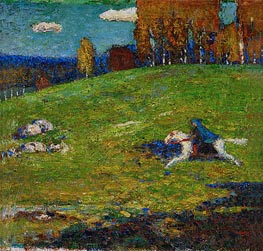 Der Blaue Reiter, 1912 von Kandinsky | Leinwand Kunstdruck