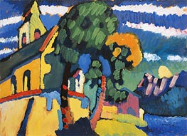 Bavarian Landscape with a Church | Kandinsky | Painting Reproduction