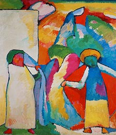 Improvisation No. 6 (Africans), 1909 von Kandinsky | Leinwand Kunstdruck