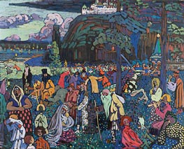 Das Bunte Leben, 1907 von Kandinsky | Leinwand Kunstdruck