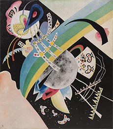 Kreise auf Schwarz, 1921 von Kandinsky | Kunstdruck