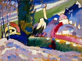 Winterlandschaft mit Kirche, c.1910/11 von Kandinsky | Leinwand Kunstdruck