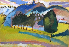 Landschaft mit welligen Hügeln, c.1910 von Kandinsky | Kunstdruck