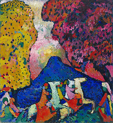 Der blaue Berg, c.1908/09 | Kandinsky | Giclée Leinwand Kunstdruck