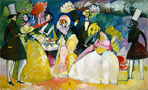 Group in Crinolines, 1909 | Kandinsky | Giclée Canvas Print