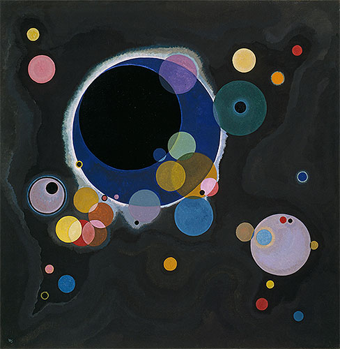 Einige Kreise, 1926 | Kandinsky | Giclée Leinwand Kunstdruck