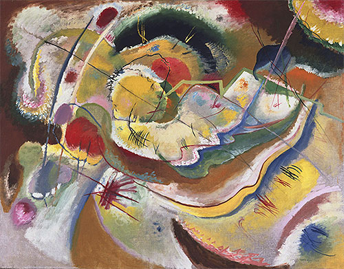 Little Painting with Yellow (Improvisation), 1914 | Kandinsky | Giclée Leinwand Kunstdruck