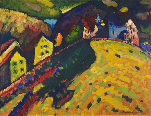 Häuser in Murnau, 1909 | Kandinsky | Giclée Leinwand Kunstdruck