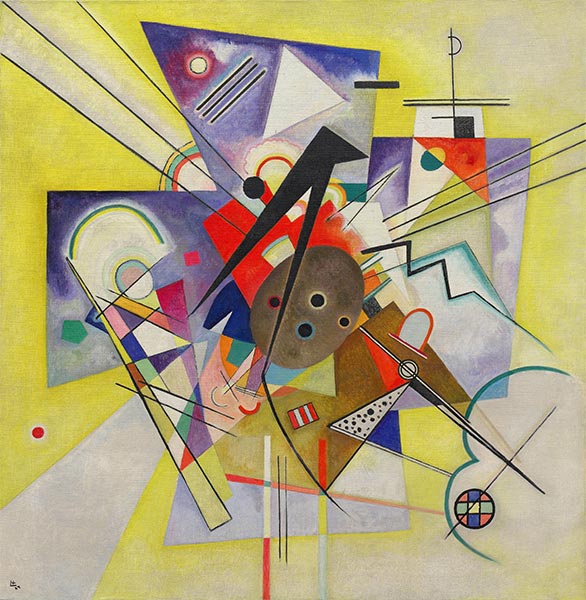 Gelbe Begleitung, 1924 | Kandinsky | Giclée Leinwand Kunstdruck