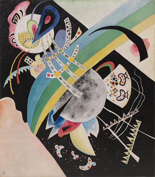 Kreise auf Schwarz, 1921 | Kandinsky | Giclée Leinwand Kunstdruck