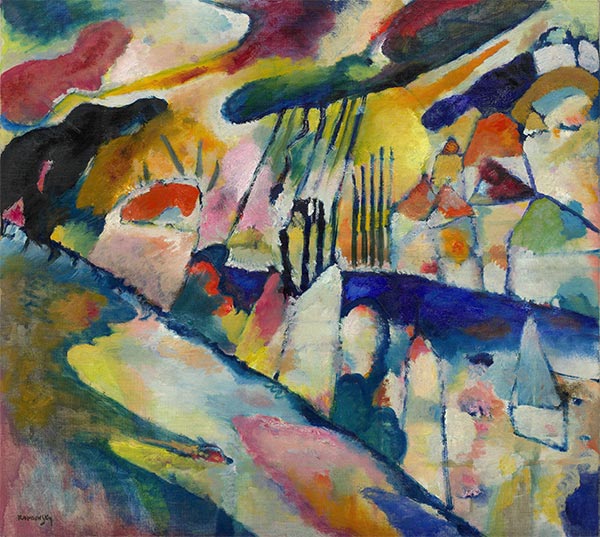 Landscape with Rain, 1913 | Kandinsky | Giclée Canvas Print
