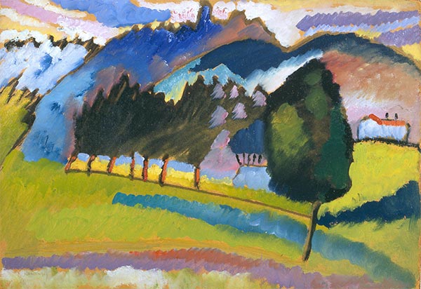 Landschaft mit welligen Hügeln, c.1910 | Kandinsky | Giclée Leinwand Kunstdruck