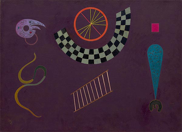 Band mit Quadraten, 1944 | Kandinsky | Giclée Leinwand Kunstdruck