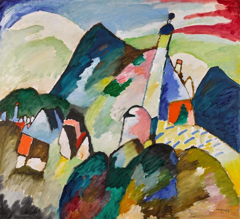Murnau with Church II, 1910 | Kandinsky