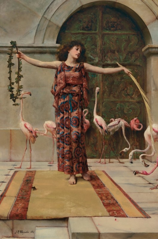 Eine ägyptische Schwierigkeit zur Zeit des Augustus, 1885 | John Reinhard Weguelin | Giclée Leinwand-Kunstdruck