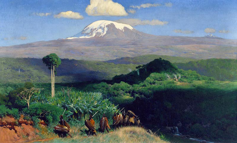 Warrior on the Trail before the Kibo, 1917 | Wilhelm Kuhnert | Giclée Canvas Print