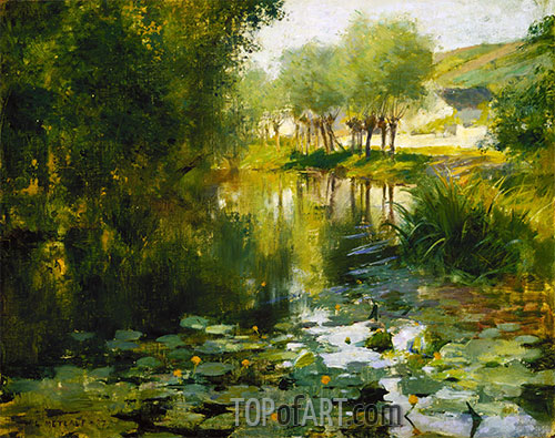 The Lily Pond, 1887 | Willard Metcalf | Giclée Canvas Print