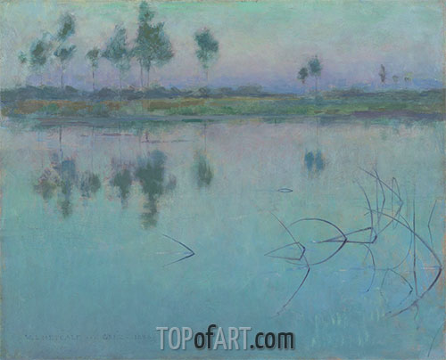 Reflections, Grez-sur-Loing, 1886 | Willard Metcalf