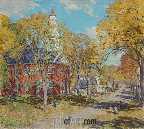 Willard Metcalf | October Morning: Deerfield, Mass, 1917 | Giclée Canvas Print