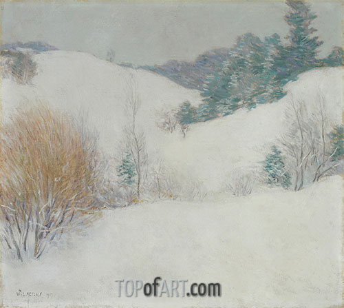 Willard Metcalf | The White Pasture, 1917 | Giclée Canvas Print