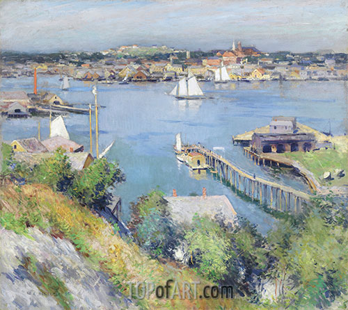Willard Metcalf | Gloucester Harbor, 1895 | Giclée Canvas Print
