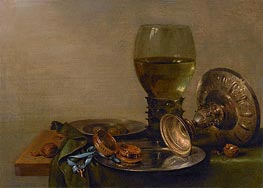 Claesz Heda | Still Life with Roemer and Silver Tazza, 1630 | Giclée Canvas Print