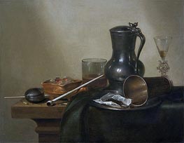 Tobacco Still Life | Claesz Heda | Painting Reproduction