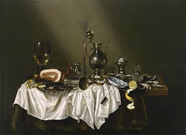 Banquet Piece with Ham | Claesz Heda | Painting Reproduction
