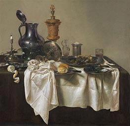 Banquet Piece with Mince Pie | Claesz Heda | Painting Reproduction