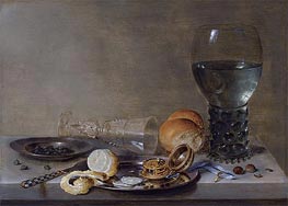 Still Life of a Roemer and a Facon de Venise | Claesz Heda | Painting Reproduction