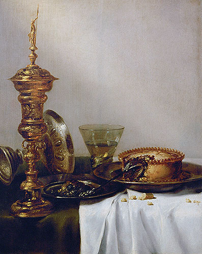 Breakfast Still Life with Chalice, 1634 | Claesz Heda | Giclée Leinwand Kunstdruck