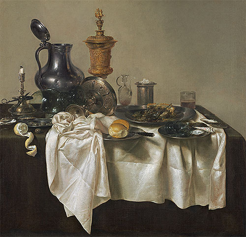 Claesz Heda | Banquet Piece with Mince Pie, 1635 | Giclée Canvas Print