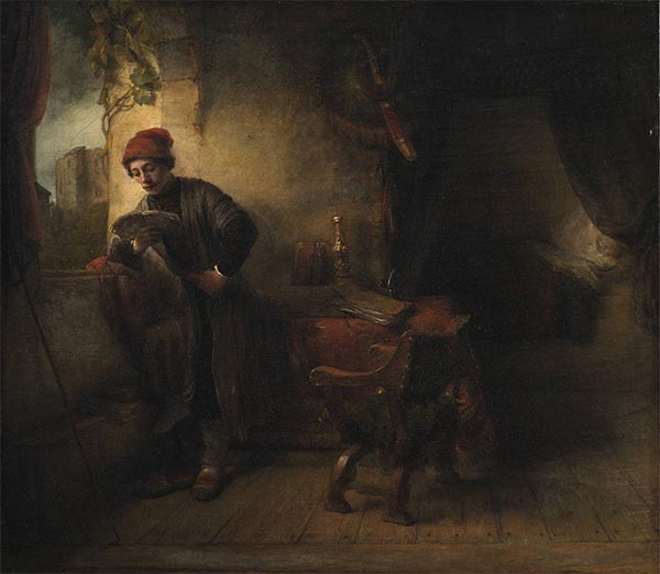 Willem Drost | The Student (Standing Young Man at the Window in his Study Reading), a.1653 | Giclée Canvas Print