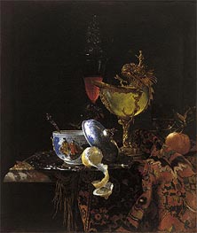 Still Life with Nautilus Cup, 1662 by Willem Kalf | Canvas Print