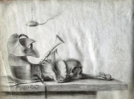 Vanitas Still Life, undated von Willem van Aelst | Papier-Kunstdruck