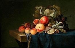 Fruit Still Life, 1650 von Willem van Aelst | Leinwand Kunstdruck
