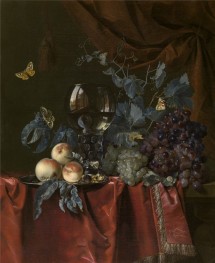 Obst und ein Glas Wein, 1659 | Willem van Aelst