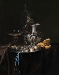 Stilleben. Mahlzeitstück mit silberner Kanne, 1657 | Willem van Aelst