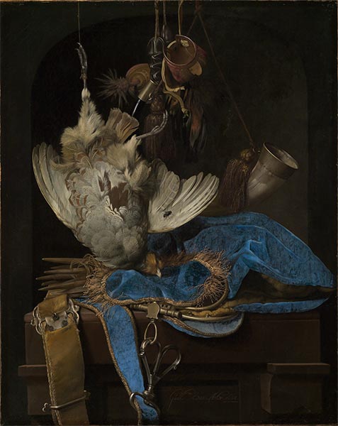 Still Life with Hunting Equipment and Dead Birds, 1668 | Willem van Aelst | Giclée Canvas Print